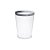Copo Transparente com Borda Prata 300ml 12 Un - Imagem 1