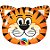 Balão Metalizado Mini Shape 36cm - Tigre - Imagem 1