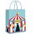 Circus - Sacola Laminada P 10 Un - Imagem 1