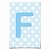 Letra para Personalizar Faixa - Azul F - Imagem 1