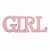 Letras Decorativas de Madeira Girl Rosa - Imagem 1