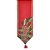 Caminho de Mesa Pinhas Vermelho 180X33cm - Imagem 1
