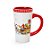 Caneca Noel com Trenó Branco e Vermelho Tamanho G (Mug Mania)  - 4 Unidades - Imagem 1