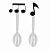 Colher para Sobremesa com Aplique Notas Musicais - 06 Un - Imagem 2