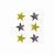 Aplique Artesanal Estrelas Prata e Dourado P - 15 Un - Imagem 1