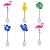 Mini Colherzinha Flamingo - 06 Un - Imagem 1
