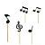 Enfeite Decorativo no Palito Notas Musicais M - 05 Un - Imagem 1