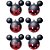 Natal Disney - Bola Minnie Poá Preto e Vermelho 6cm - 6 Un - Imagem 1