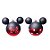 Natal Disney - Bola Minnie Poá Preto e Vermelho 8cm - 4 Un - Imagem 2