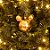 Natal Disney - Bola Lisa e Glitter Ouro 6cm - 6 Un - Imagem 4
