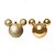 Natal Disney - Bola Lisa e Glitter Ouro 8cm - 4 Un - Imagem 1