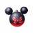 Natal Disney - Bola Minnie Laço Poá Preto e Vermelho 10cm - 2 Un - Imagem 1
