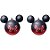 Natal Disney - Bola Minnie Laço Poá Preto e Vermelho 10cm - 2 Un - Imagem 2