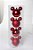 Natal Disney - Bola Lisa e Glitter Vermelho 8cm - 4 Un - Imagem 2