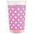 Copo Mania 300ml Petit Poá Rosa - 30 Un - Imagem 1