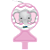 Vela Plana Elefantinho Rosa - Imagem 1