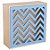 Caixa Quadrada para Decoração Chevron Azul - 15 cm - Imagem 2