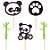 Festa Panda - Enfeite Decorativo no Palito Panda M - 05 Un - Imagem 1