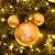 Natal Disney - Bola Michey e Listras Ouro e Branco 10cm - 2 Peças - Imagem 4