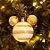Natal Disney - Bola Mickey e Listras Verde / Branco 6cm - 6 Un - Imagem 3