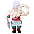 Enfeite Maçãneta Noel Chef Verde e Vermelho 44cm (Bologna) - Imagem 1