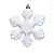 Enfeite Pendurar Floco de Neve Branco 14cm - 6 Un - Imagem 1