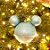 Natal Disney - Bola Arabesco Azul e Rosa Claro 10cm - 2 Un - Imagem 2