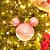 Natal Disney - Bola Arabesco Azul e Rosa Claro 10cm - 2 Un - Imagem 3