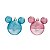 Natal Disney - Bola Arabesco Azul e Rosa Claro 10cm - 2 Un - Imagem 5
