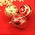 Bola de Natal com Losango Listra e Gomo Vermelho e Ouro 8cm - 6 Un - Imagem 3