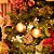 Bola de Natal Fosca Texturizada Vazada Rosê Gold 8cm - 6 Un - Imagem 2