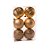 Bola de Natal Glitter Texturizada Listras Ouro 10cm (Bolas) - 6 Peças - Imagem 1