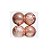 Bola de Natal Brilho e Texturizada Rosê Gold 12cm (Bolas) - 4 Peças - Imagem 1