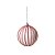 Bola de Natal Listras Branco e Vermelho 10cm - 4 Un - Imagem 1