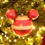 Natal Disney - Bola Listras e Poá com Glitter Vermelho e Ouro 10cm - 2 Un - Imagem 5