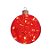 Iluminação de Natal - Bola com Vidro Led 2 Pilha AA Vermelho 10cm - Imagem 1