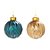 Bola de Natal Verde Musgo / Ouro 8cm (Bolas) - 4 Peças - Imagem 1
