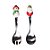 Colher e Garfo Boneco e Papai Noel Vermelho e Verde - 2 Un - Imagem 1