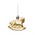 Enfeite para Pendurar - Cavalo Ouro e Branco (Enfeites) - 3 Peças - Imagem 1