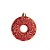 Enfeite para Pendurar Donut Vermelho - 3 Un - Imagem 1
