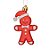 Efeite para Pendurar Gingerbread Vermelho - 3 Un - Imagem 1