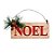 Enfeite Placa Noel Bege 15cm (Chalé) - Imagem 1
