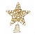 Estrela Vazada Glitter Ouro - Imagem 1