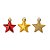 Estrelas para Pendurar Vermelho e Ouro 5 cm - Imagem 1