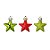 Estrelas para Pendurar Vermelho e Verde 5cm - 20 Un - Imagem 1