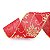 Fita de Natal Juta Flores Vermelho e Ouro 3,8cm (Fita para Presente) - 1 Un - Imagem 4