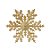 Floco de Neve para Pendurar Ouro 15cm - 6 Un - Imagem 1