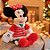 Natal Disney - Minnie de Pelúcia com Vestido Listrado 45cm - Imagem 3