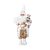 Boneco de Papai Noel Decorativo com Urso Branco e Ouro de 82cm - Imagem 1