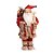 Boneco de Papai Noel em Pé com Casaco Vermelho e Bege de 50cm - Imagem 1